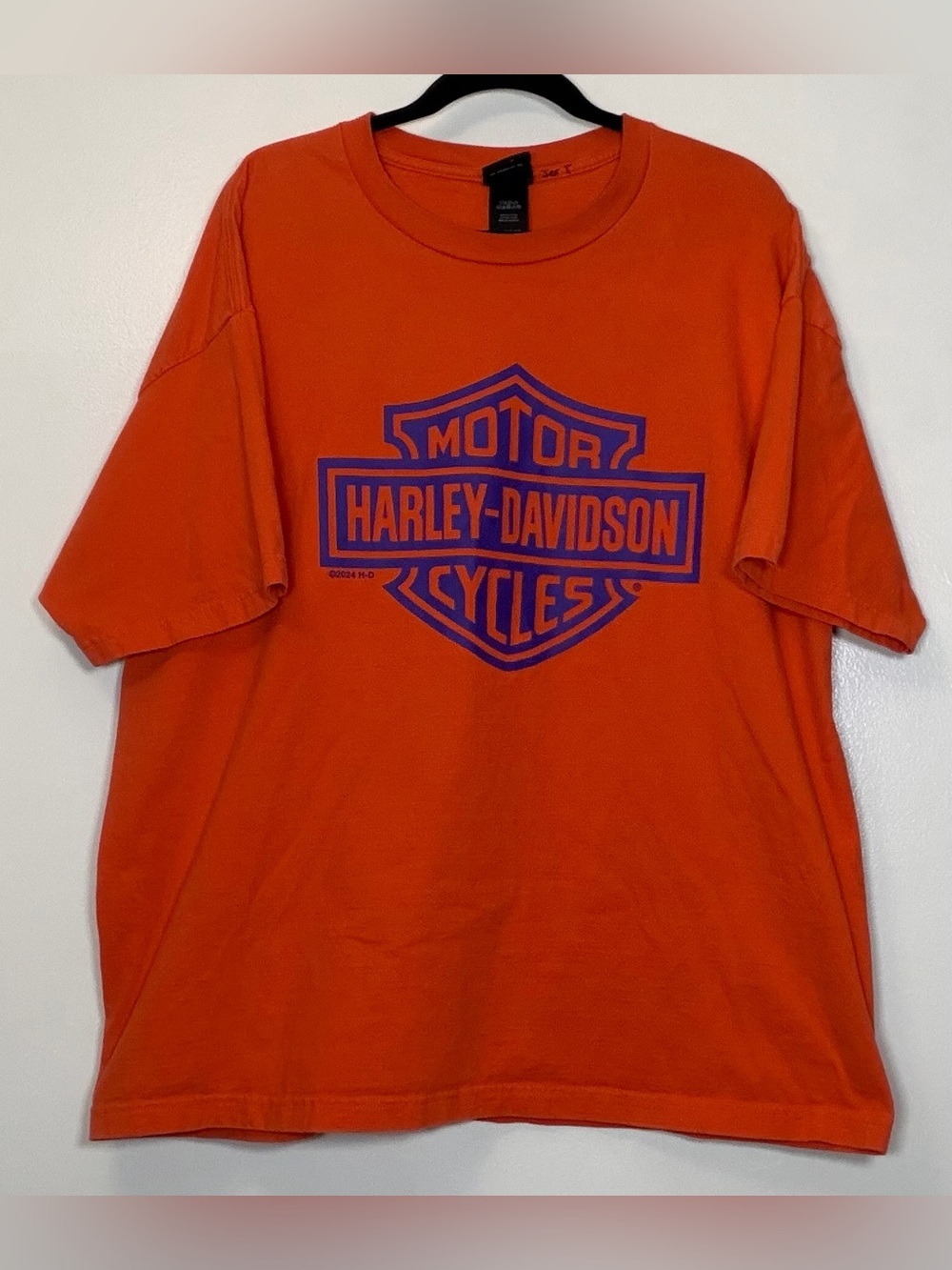 Harley-Davidson Orange Tee with Purple Logo